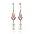 Alloy Silver Drop-shaped Pearl Earrings