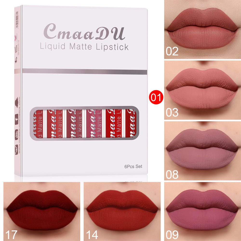 Set of 6| Matte Non-stick Lipstick| Long Lasting Lip Gloss