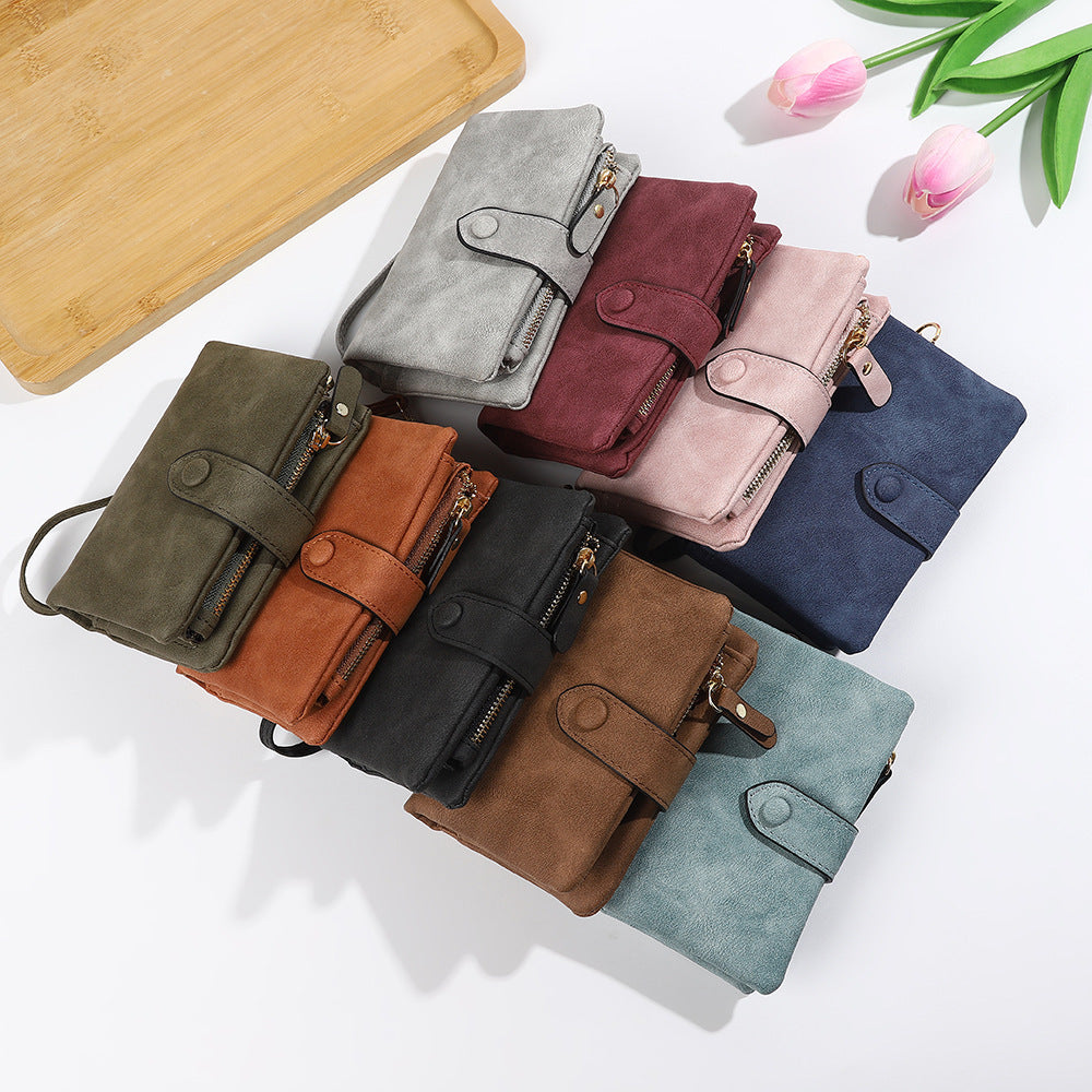 Korean Style Soft Leather Multi-slot Wallet And Coin Purse