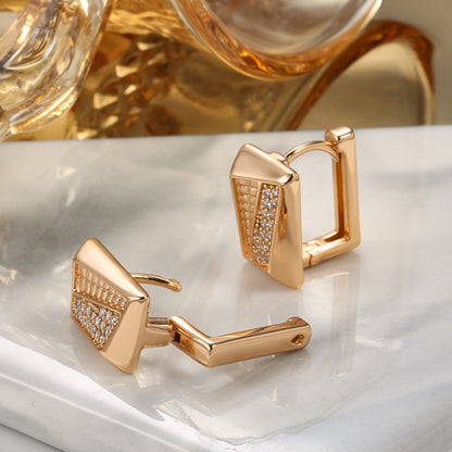 Fine Zircon Inlaid Earrings