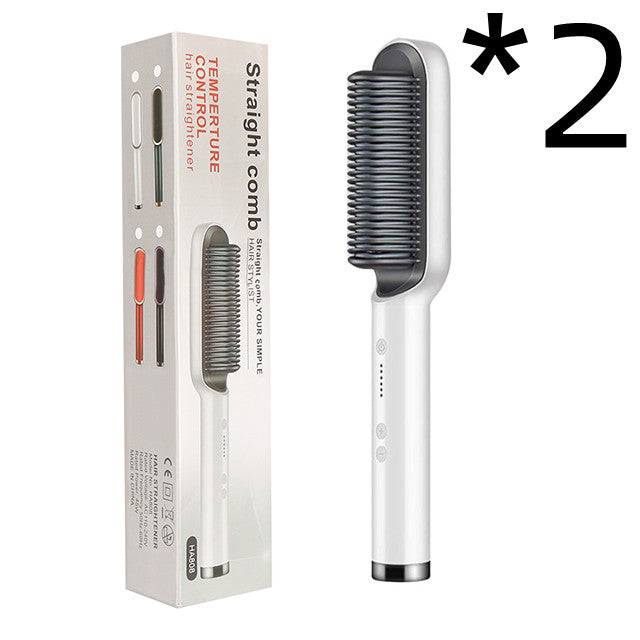 2 In 1 Hair Straightener| Curling Tong| Dual-purpose Electric Hair Brush
