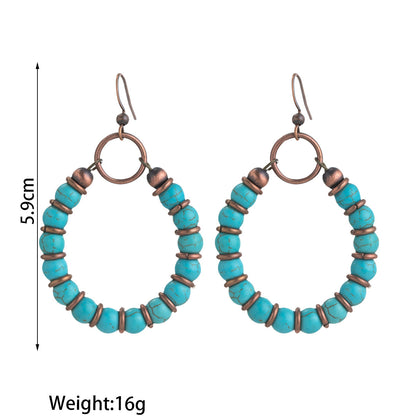 Women's Ring Bronze Kraft Paper Card Earrings