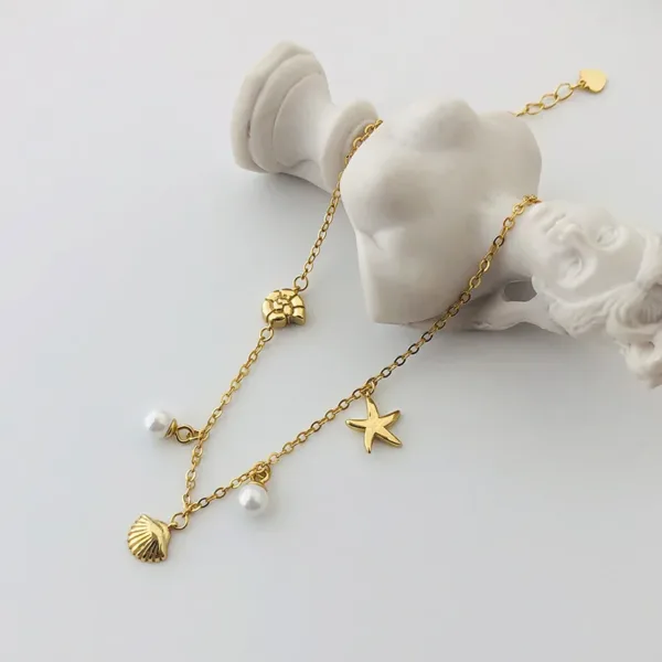 Elegant Shell & Pearl Bracelet - Image 2