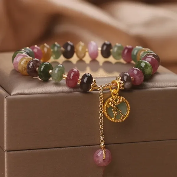 Natural Tourmaline Beaded Bracelet