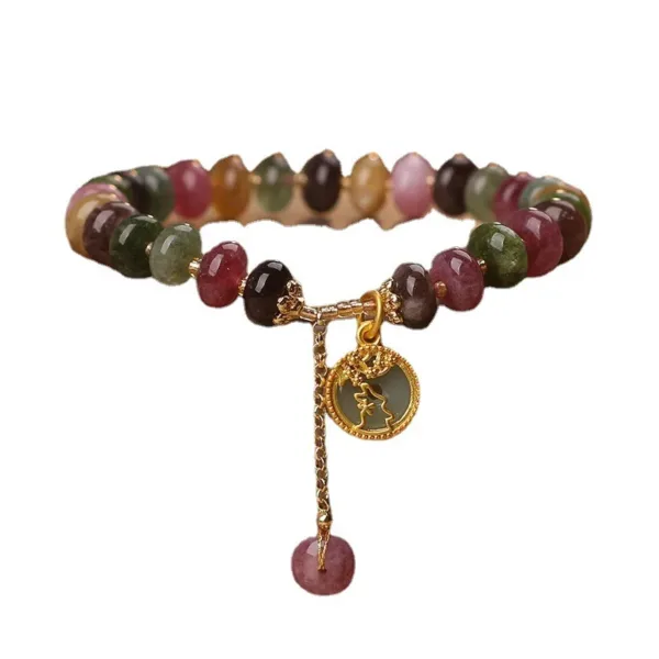 Natural Tourmaline Beaded Bracelet - Image 3