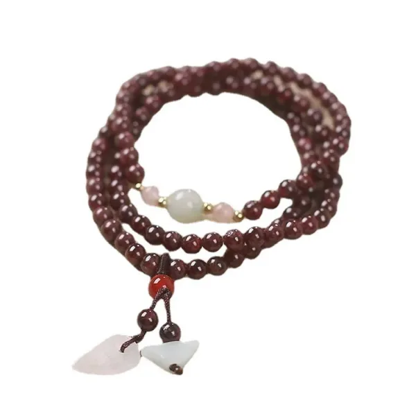 Natural Multi-ring Ancient Style Garnet Bracelet - Image 3