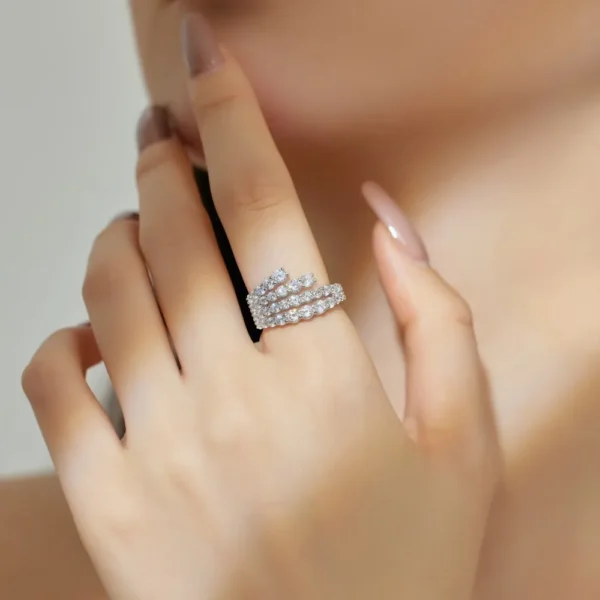 Elegant Sterling Zircon Ring