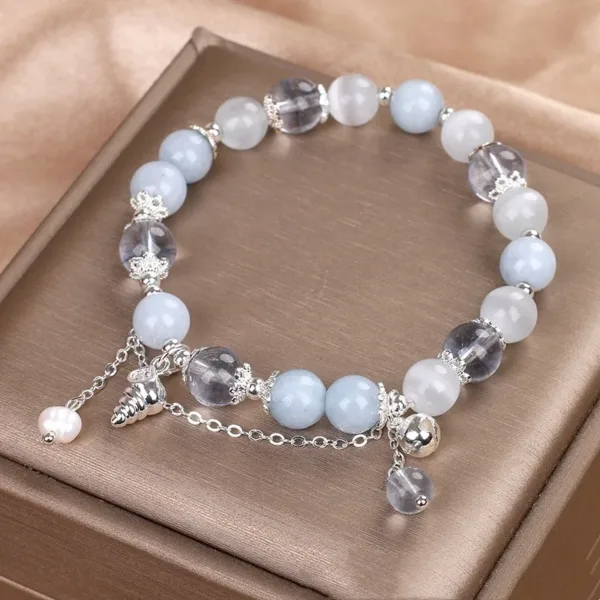 Aquamarine Beaded Bracelet