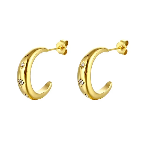 Light Luxury C- Shaped Stainless Steel Studs - Image 5