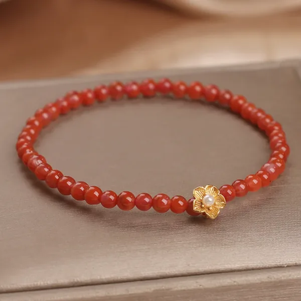 Natural Yanyuan Agate Beaded Bracelet - Image 3