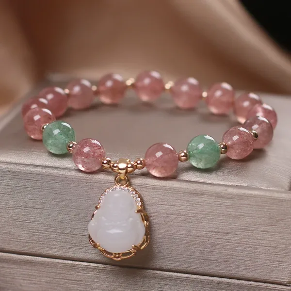 Maitreya Buddha Quartz Bracelet - Image 2