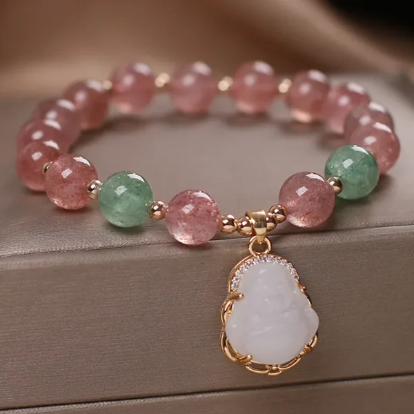 Maitreya Buddha Quartz Bracelet