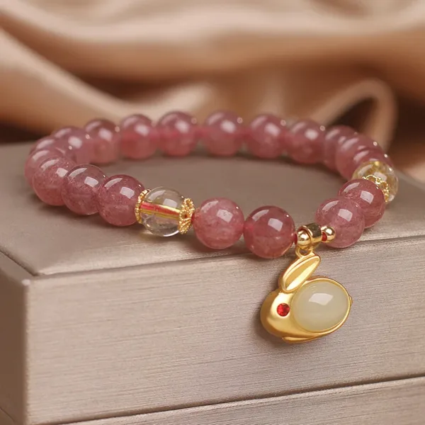 Natural Strawberry Quartz Bracelet