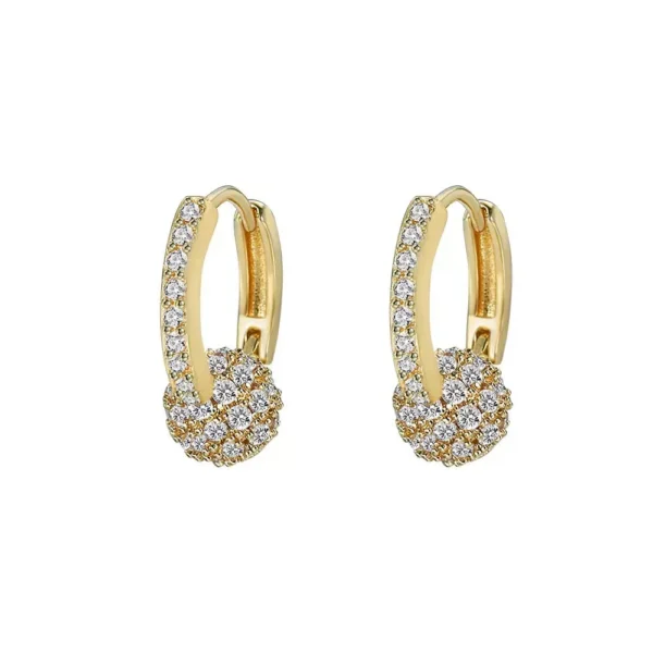 Zircon Exquisite High Sense Small Ball Earrings - Image 4