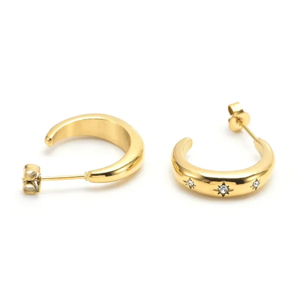 Light Luxury C- Shaped Stainless Steel Studs - Image 4