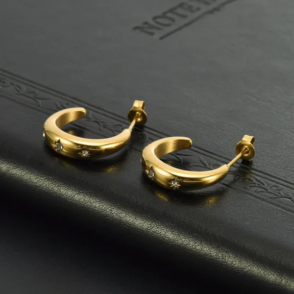 Light Luxury C- Shaped Stainless Steel Studs - Image 3