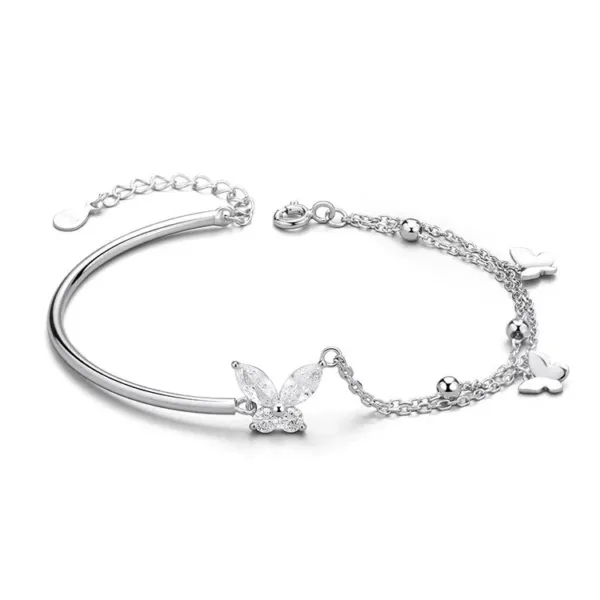 Silver Butterfly Bracelet - Image 5