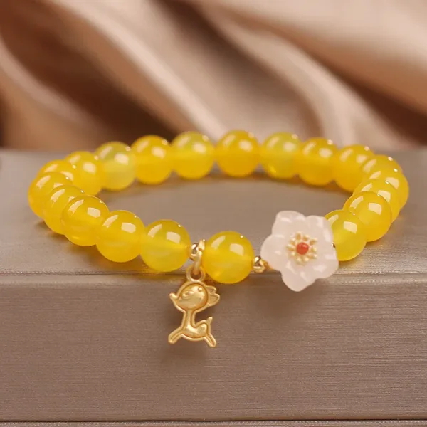 Natural Yellow Agate Crystal Bracelet - Image 5