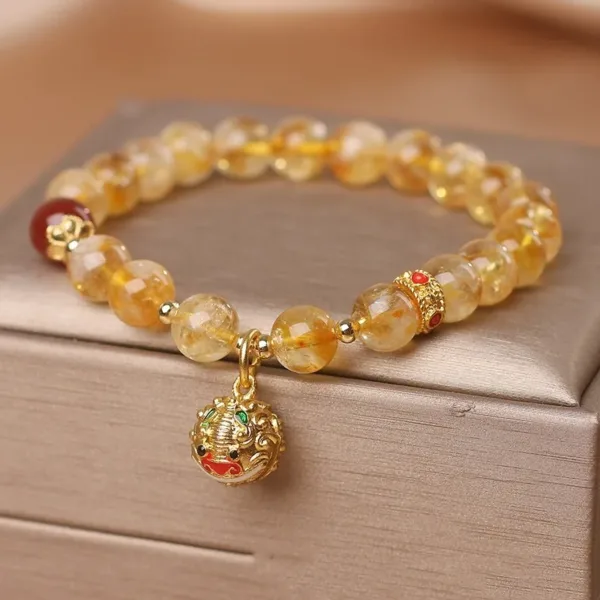 Ethnic Style Natural Citrine Bracelet