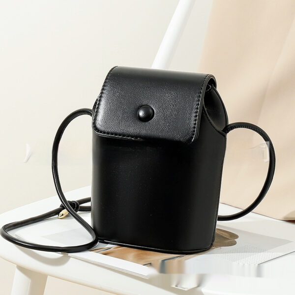 Women's Korean PU Mobile Phone Retro Bucket Bag - Image 3