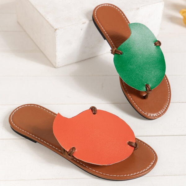 Casual Color-Matching Flat Sandals - Image 6