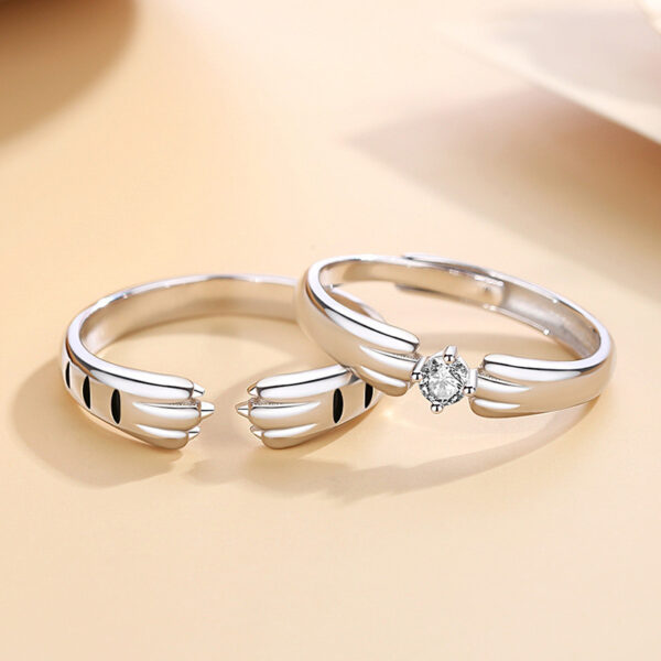 Cat's Paw Couple Rings - Image 8