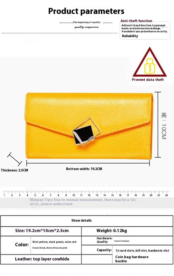 Women's Large Capacity Long Leather Wallet - Image 10