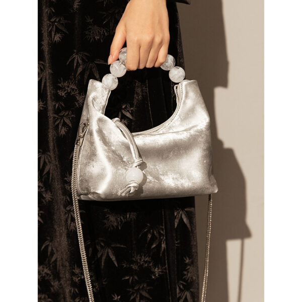 Pearl Chain Crossbody Handbag - Image 2