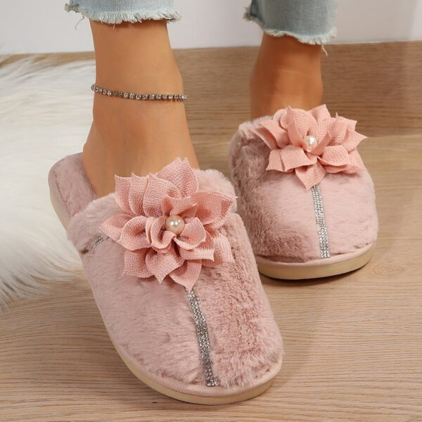 Women's Warm Flower Cotton Slippers