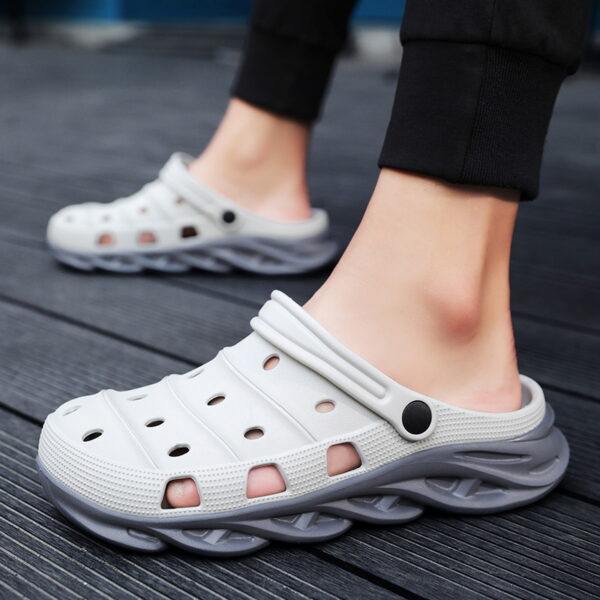 Men's Closed Toe Lightweight Crocs Style Sandals - Image 2