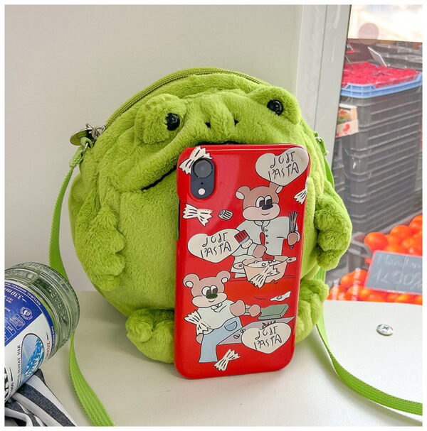 Cute And Ugly Frog-shaped Plush Doll Crossbody Bag - Image 9