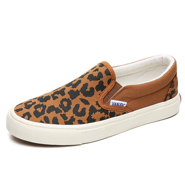 Leopard Print Canvas Shoes For Women - Image 5