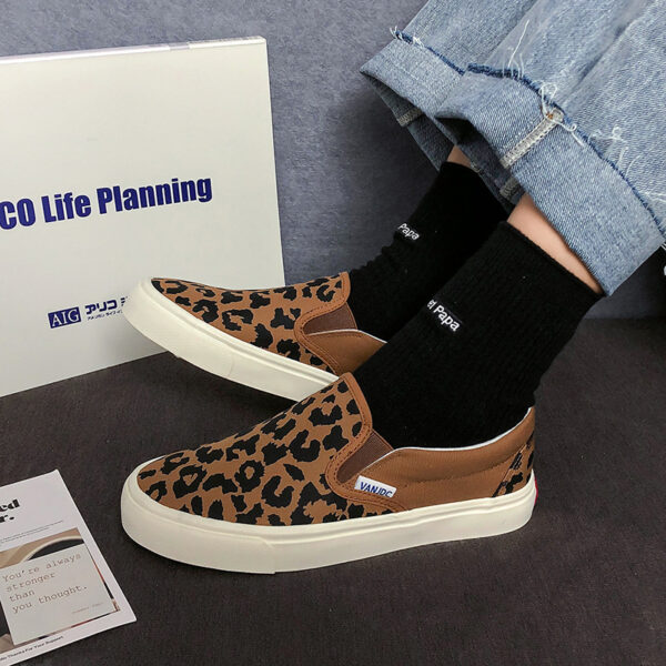 Leopard Print Canvas Shoes For Women