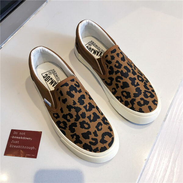 Leopard Print Canvas Shoes For Women - Image 3