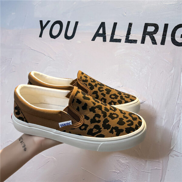 Leopard Print Canvas Shoes For Women - Image 2