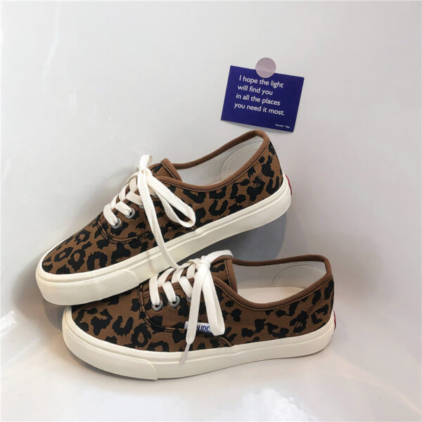 Leopard Print Canvas Shoes For Women - Image 7