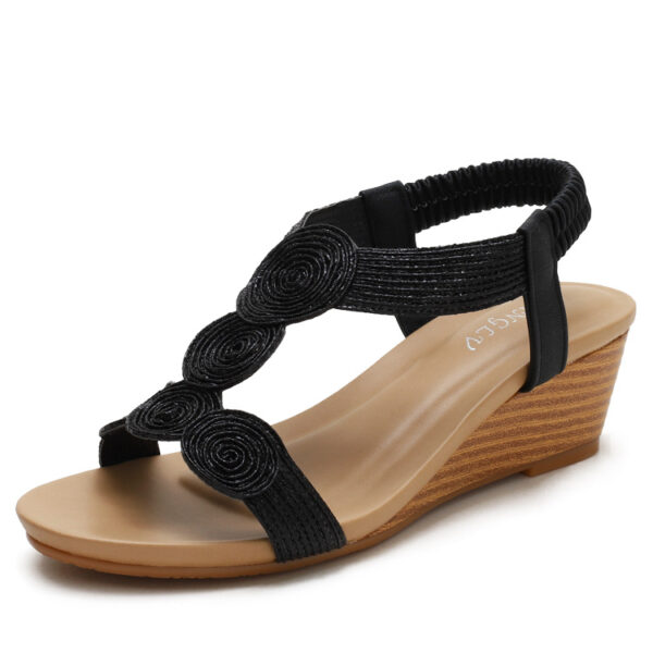 Roman Style Wedge Sandals - Image 4