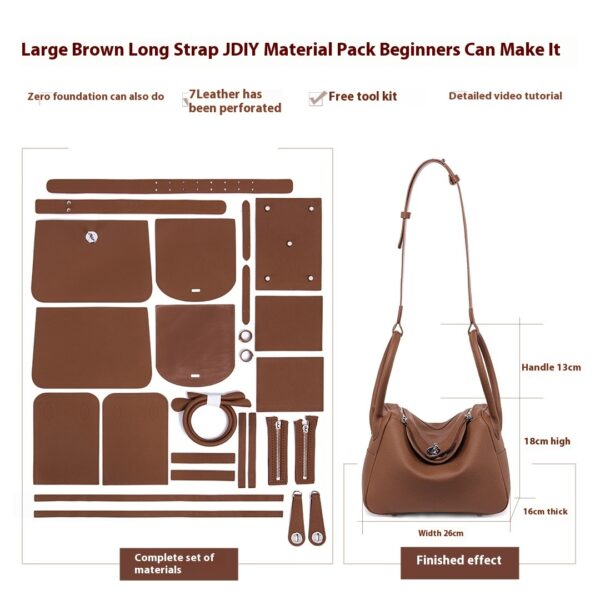 DIY Handmade Real Cowhide Crossbody Woven Bag - Image 8