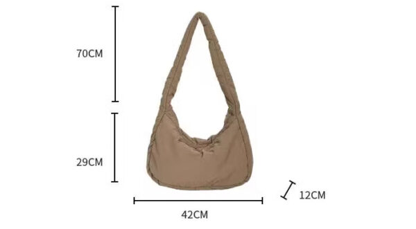 Casual Wide Straps Large Capacity Shoulder Bag - Image 7