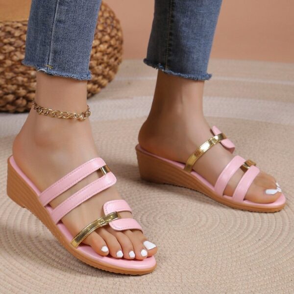 Women's Casual Summer Wedge Platform Slippers - Image 3