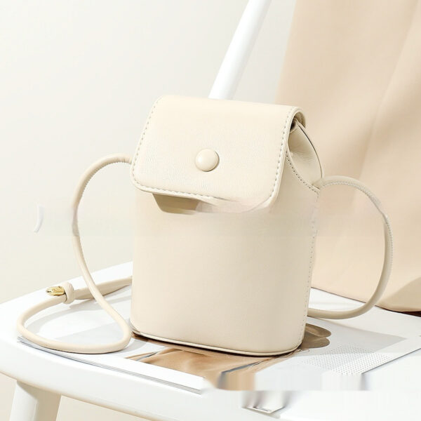 Women's Korean PU Mobile Phone Retro Bucket Bag - Image 4