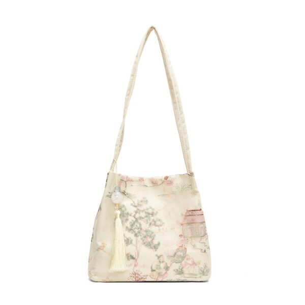 Casual Cloth Shoulder Bucket Bag - Image 4