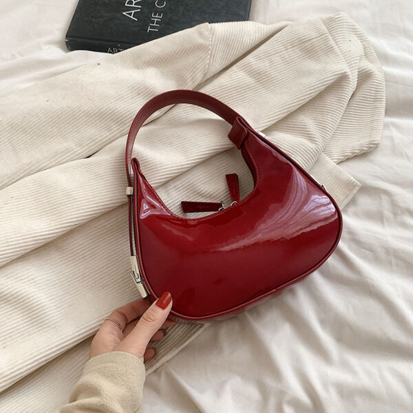 Women's Patent Leather Underarm Shoulder Bag - Image 2