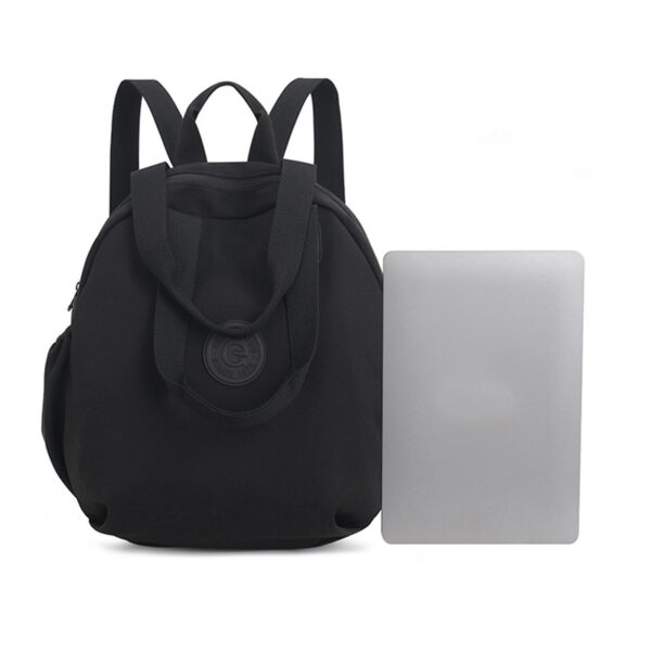 Women's Black And Round Large Capacity Multifunctional Backpack|Shoulder Bag|Handbag - Image 5