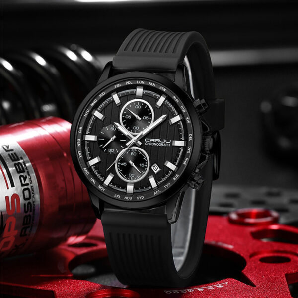 Men's Silicone Strap Six-pin Casual Watch - Image 7