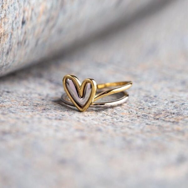 Simple Korean Style Irregular Two-piece Set Ring - Image 4