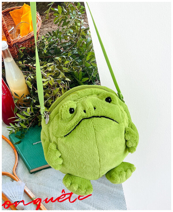 Cute And Ugly Frog-shaped Plush Doll Crossbody Bag - Image 10