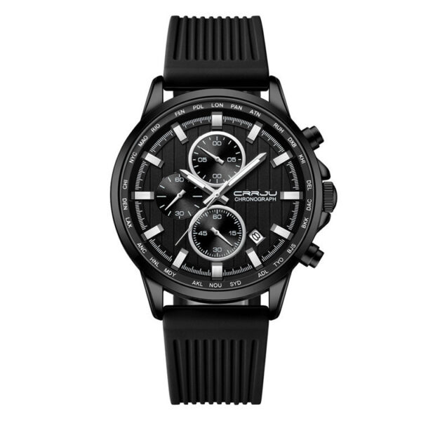 Men's Silicone Strap Six-pin Casual Watch - Image 5