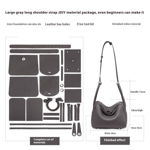 DIY Handmade Real Cowhide Crossbody Woven Bag - Image 6