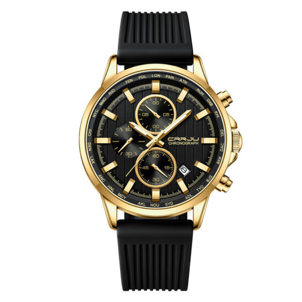 Men's Silicone Strap Six-pin Casual Watch - Image 6